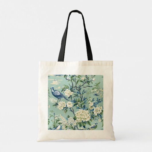 Bag buchen - Initial über Chinoisere Muster Tragetasche (Rückseite)