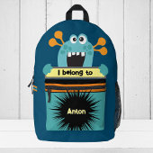Bag Buddy Aqua Monster Personalisierter Backpack Bedruckter Rucksack