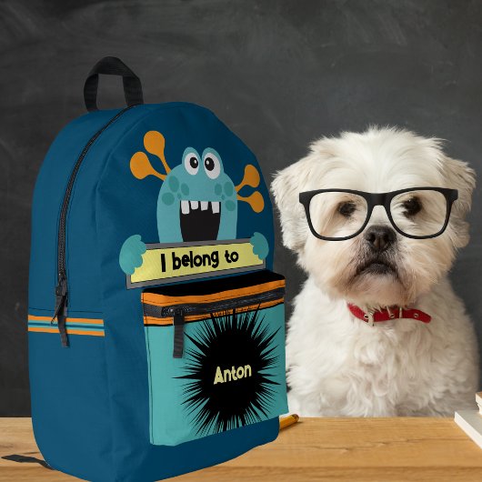 Bag Buddy Aqua Monster Personalisierter Backpack Bedruckter Rucksack