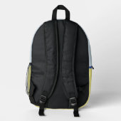 Bag Buddy Funny Blue Monster Backpack Bedruckter Rucksack (Rückseite)