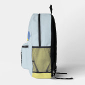 Bag Buddy Funny Blue Monster Bedruckter Rucksack (Rechts)