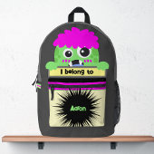 Bag Buddy Green Monster Personalisierter Backpack Bedruckter Rucksack