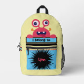 Bag Buddy Hummer Monster Personalisierter Backpack Bedruckter Rucksack (Vorderseite)