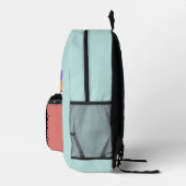 Bag Buddy Lila Monster Personalisierter Backpack Bedruckter Rucksack (Rechts)