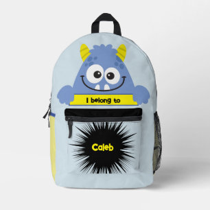 Bag Buddy Lustiger blauer Monster-Rucksack Bedruckter Rucksack