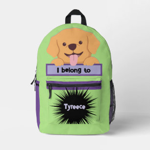 Bag Buddy Niedlich Golden Labrador Welpe Hund Back Bedruckter Rucksack