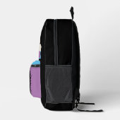 Bag Buddy Niedlich Gray & White Wave Kitty Backpac Bedruckter Rucksack (Rechts)