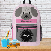 Bag Buddy Poodle Dog Personalisierter Rucksack
