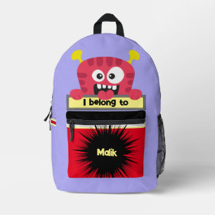 Bag Buddy Red Monster Personalisierter Backpack Bedruckter Rucksack