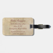 Bag End Vintage Karte Gepäckanhänger (Rückseite horizontal)