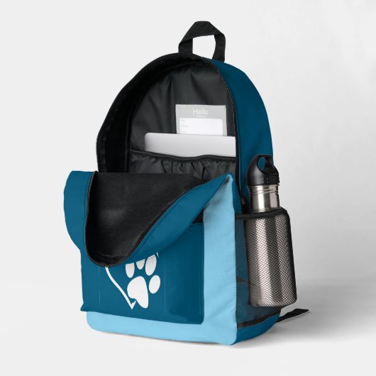 Bag for Dog Walks Bedruckter Rucksack (Rückseitige Ecke links (Offen) )