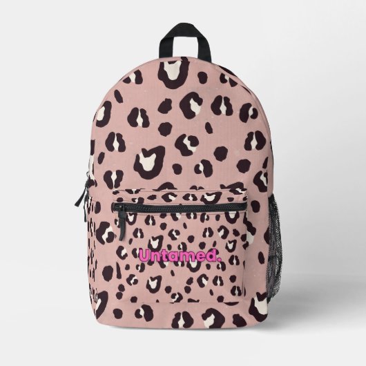 Bag pink animal print bedruckter rucksack (Vorderseite)