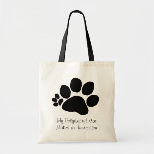 Bag - Polydactyl Right Paw Print Tragetasche