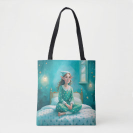 Bag Print elf Art Mädchen blau Tasche