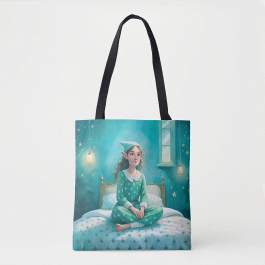 Bag Print elf Art Mädchen blau Tasche (Vorderseite)