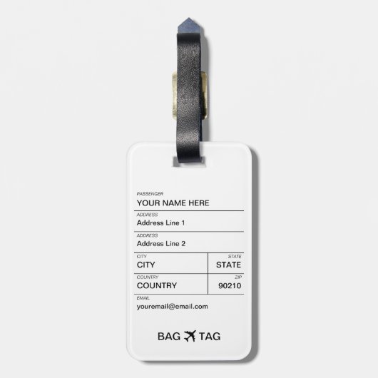 BAG TAG - Captain Stripes Gepäckanhänger (Rückseite vertikal)