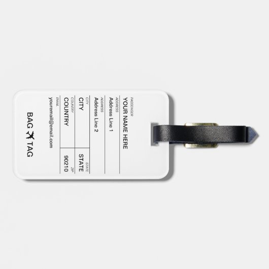 BAG TAG - Captain Stripes Gepäckanhänger (Rückseite horizontal)