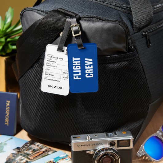 BAG TAG - Crew Gepäckanhänger (Vorderseite & Rückseite)