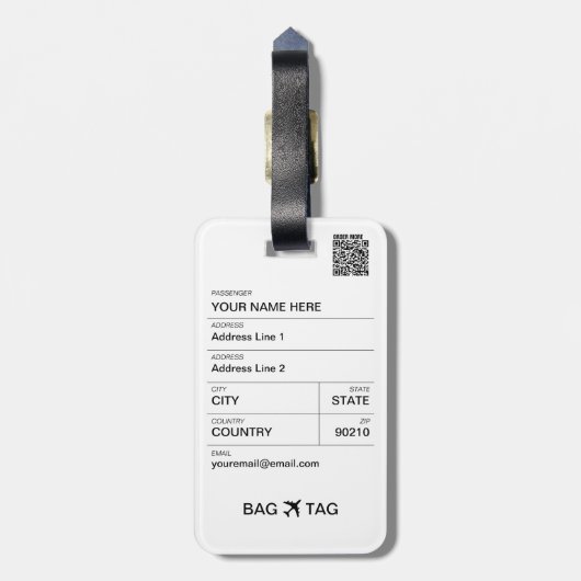 BAG TAG - CREW GEPÄCKANHÄNGER (Rückseite vertikal)