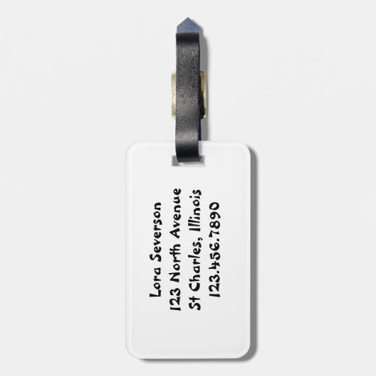 Bag Tag für Kampfkunst Gepäckanhänger (Rückseite vertikal)