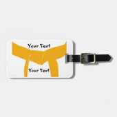 Bag-Tag für Kampfkunst Orange Belt Gepäckanhänger (Vorderseite horizontal)