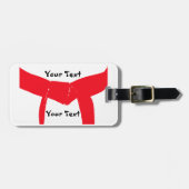 Bag-Tag für Rote Gürtel für Kampfkunst Gepäckanhänger (Vorderseite horizontal)