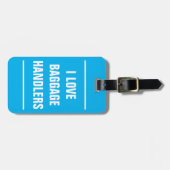 BAG TAG - I Liebe Gepäckabfertiger. Gepäckanhänger (Vorderseite horizontal)