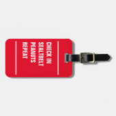 BAG TAG - Karo in, Erdnüsse, Wiederholung Gepäckanhänger (Vorderseite horizontal)