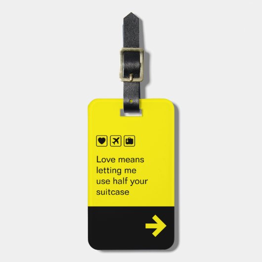 BAG TAG - Liebe bedeutet... Gepäckanhänger (Vorderseite vertikal)