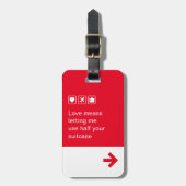 BAG TAG - Liebe bedeutet... Gepäckanhänger (Vorderseite vertikal)