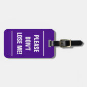 BAG TAG - Verlieren Sie mich bitte nicht! Gepäckanhänger (Vorderseite horizontal)