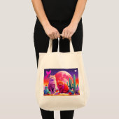 Bag with Cat Illustration Tragetasche (Vorderseite (Produkt))