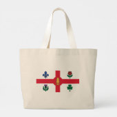 Bag with Flag of Montreal, Canada Jumbo Stoffbeutel (Rückseite)