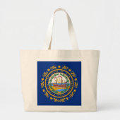 Bag with Flag of New Hampshire State - USA Jumbo Stoffbeutel (Vorne)