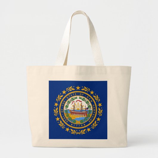 Bag with Flag of New Hampshire State - USA Jumbo Stoffbeutel (Vorne)