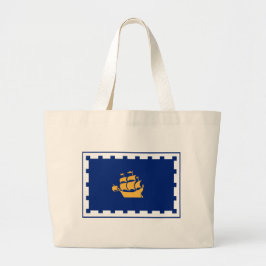 Bag with Flag of Quebec City, Canada Jumbo Stoffbeutel