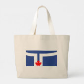 Bag with Flag of Toronto, Canada Jumbo Stoffbeutel (Rückseite)
