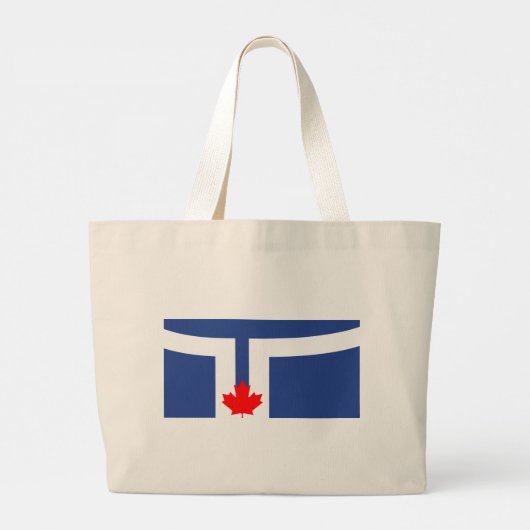 Bag with Flag of Toronto, Canada Jumbo Stoffbeutel (Rückseite)