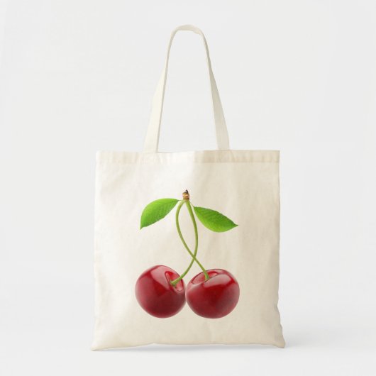 Bag with pair of sweet cherries tragetasche (Vorne)