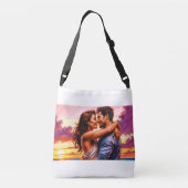 bag with romantic print of two lovers tragetaschen mit langen trägern (Rückseite)