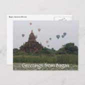 Bagan-Ballontempel Postkarte (Vorne/Hinten)
