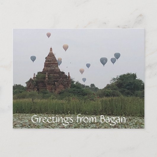 Bagan-Ballontempel Postkarte (Vorderseite)