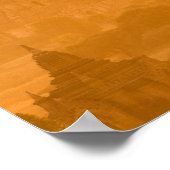 Bagan Myanmar Balloon Travel Poster (Ecke)