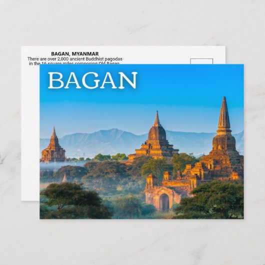Bagan, Myanmar (Birma) Postkarte (Vorne/Hinten)