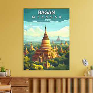 Bagan, Myanmar: Ein zeitloser Teppich Leinwanddruck