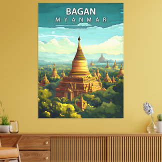 Bagan, Myanmar: Ein zeitloses Band Leinwanddruck