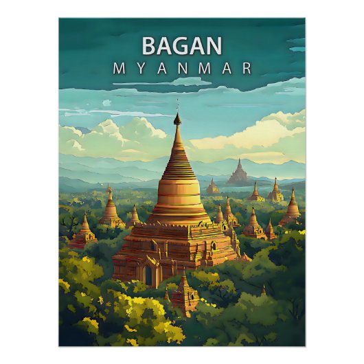 Bagan, Myanmar: Ein zeitloses Band Poster (Vorderseite)