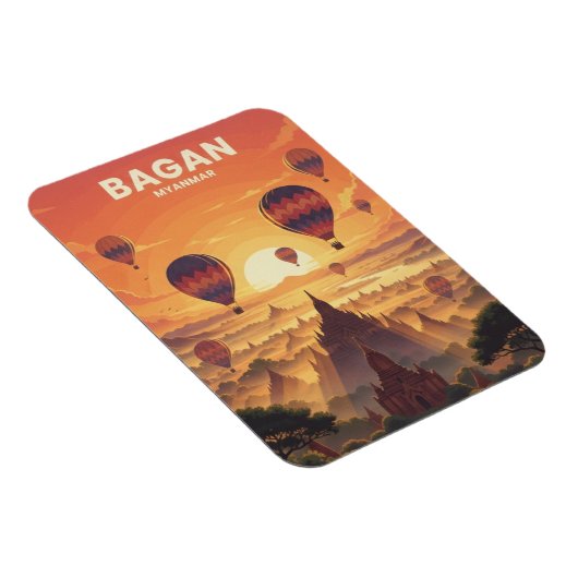 Bagan Myanmar Travel Magnet (Rechte Seite)