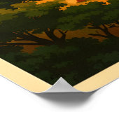 Bagan Myanmar - Vintage Travel  Poster (Ecke)