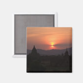 Bagan Sunset Magnet (Vorderseite/Rückseite)
